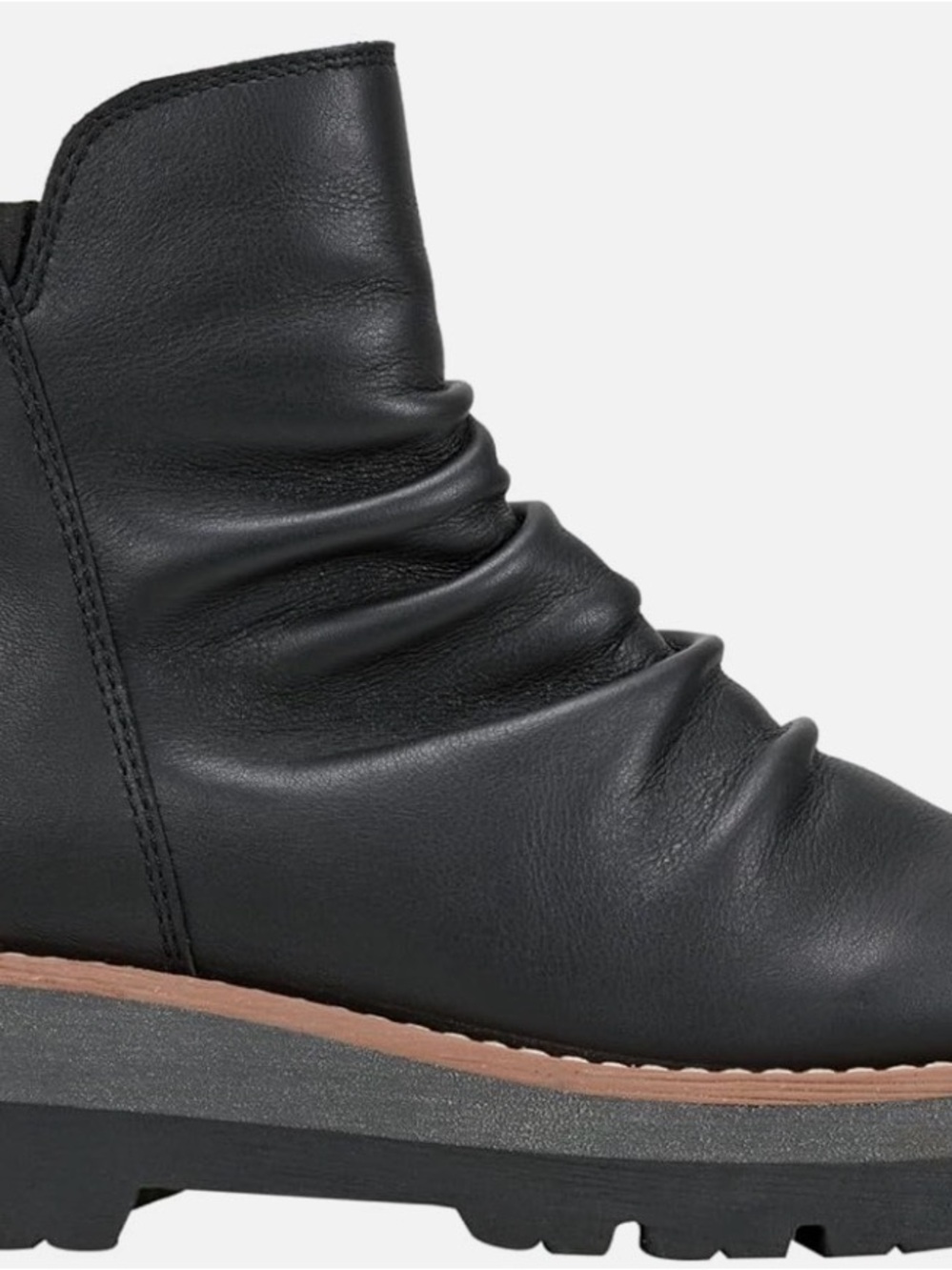 Earth Black Leather Waterproof Ankle Booties - Picture 3 of 6